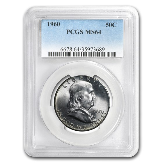 1960 Franklin Half Dollar MS-64 PCGS 1960 Franklin Half Dollar MS-64 PCGS